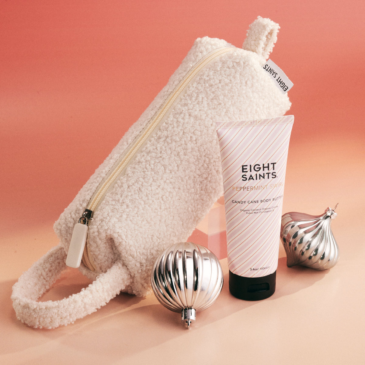 Limited Edition Peppermint Swirl Body Butter & Fuzzy Cosmetic Pouch - FINAL SALE