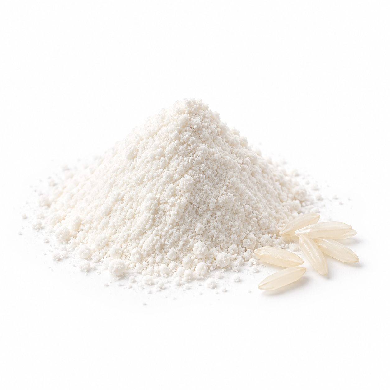 Collagen peptide powder and rice representing rice-derived ceramides